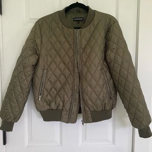 Army green comfortable coat.